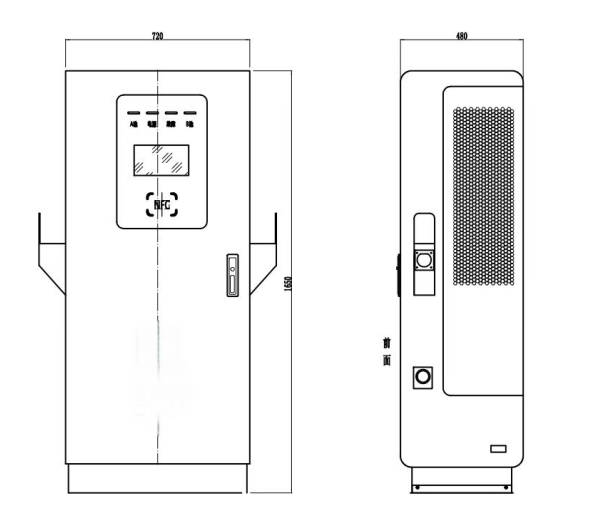 120kw充电桩外形图